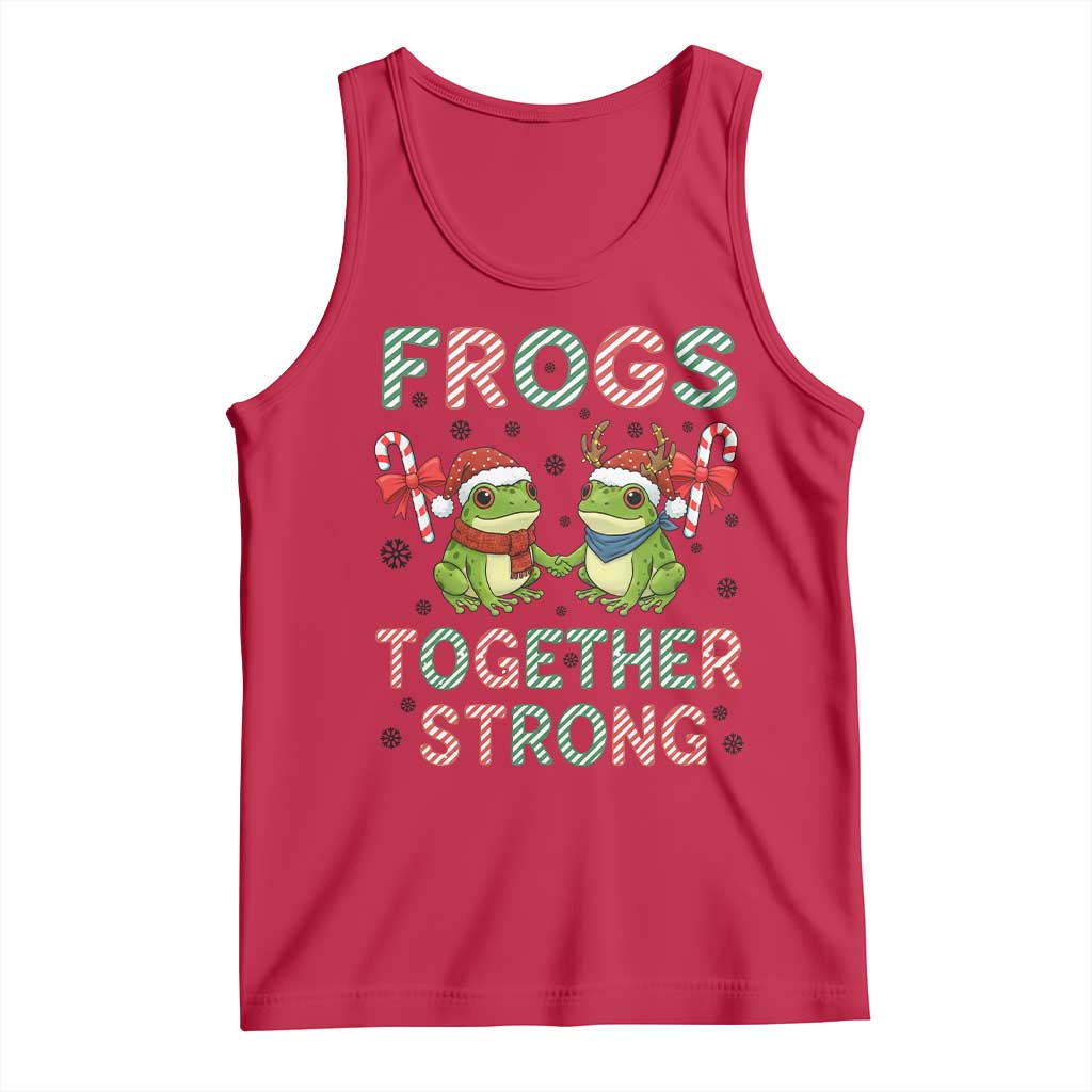 Frogs Together Strong Tank Top Funny Portland Christmas Resist Gift TS12 Red Print Your Wear