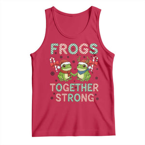 Frogs Together Strong Tank Top Funny Portland Christmas Resist Gift TS12 Red Print Your Wear