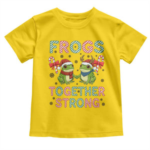 Frogs Together Strong Toddler T Shirt Funny Portland Christmas Resist Gift - Print Your Wear