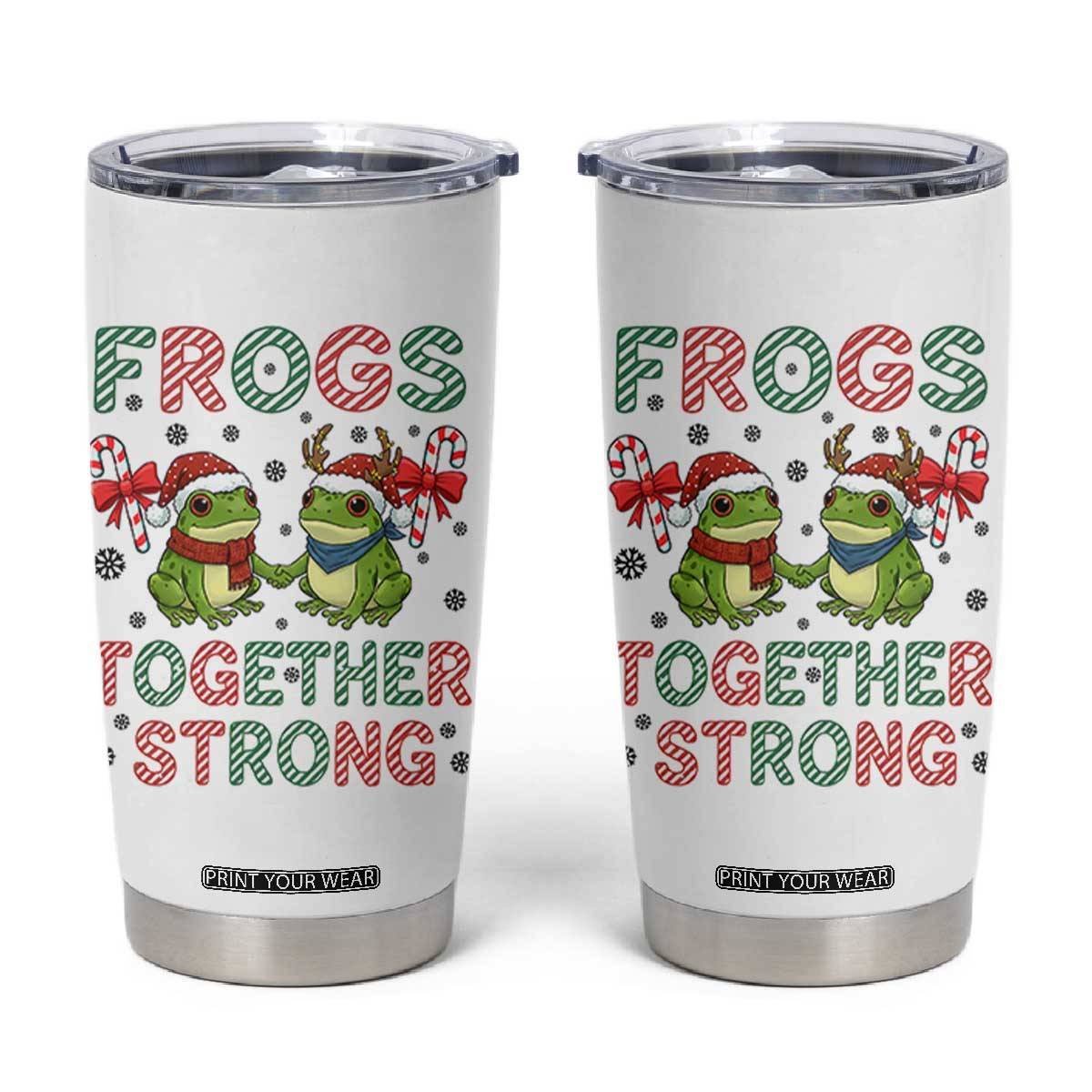 Frogs Together Strong Tumbler Cup Funny Portland Christmas Resist Gift TS12 White Print Your Wear
