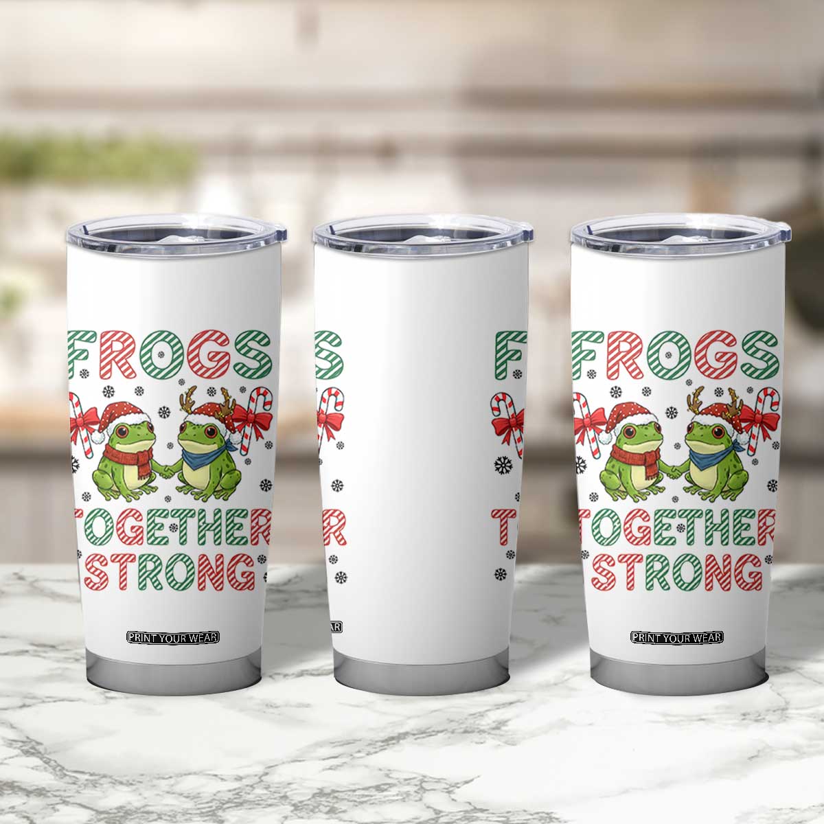 Frogs Together Strong Tumbler Cup Funny Portland Christmas Resist Gift TS12 Print Your Wear
