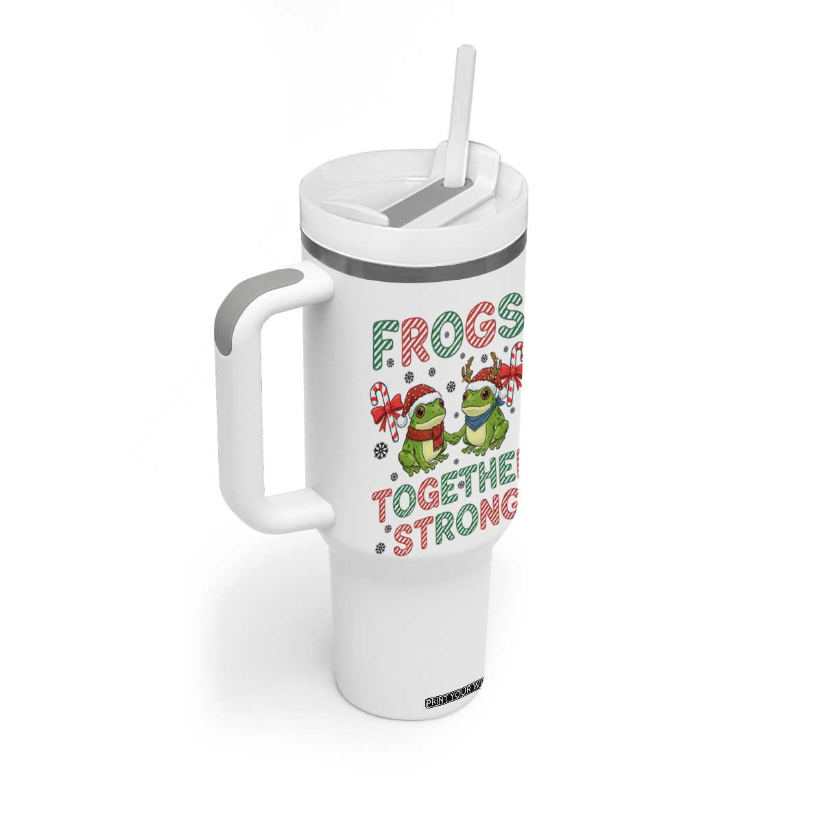 Frogs Together Strong Tumbler With Handle Funny Portland Christmas Resist Gift TS12 Print Your Wear
