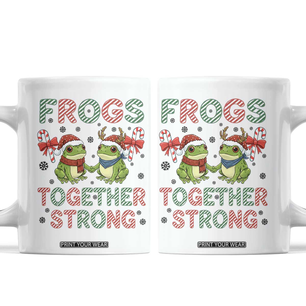 Frogs Together Strong Coffee Mug Funny Portland Christmas Resist Gift TS12 White Print Your Wear