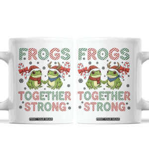 Frogs Together Strong Coffee Mug Funny Portland Christmas Resist Gift - Print Your Wear