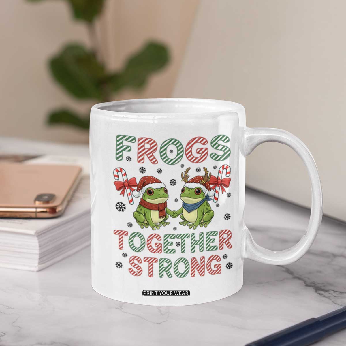 Frogs Together Strong Coffee Mug Funny Portland Christmas Resist Gift TS12 Print Your Wear
