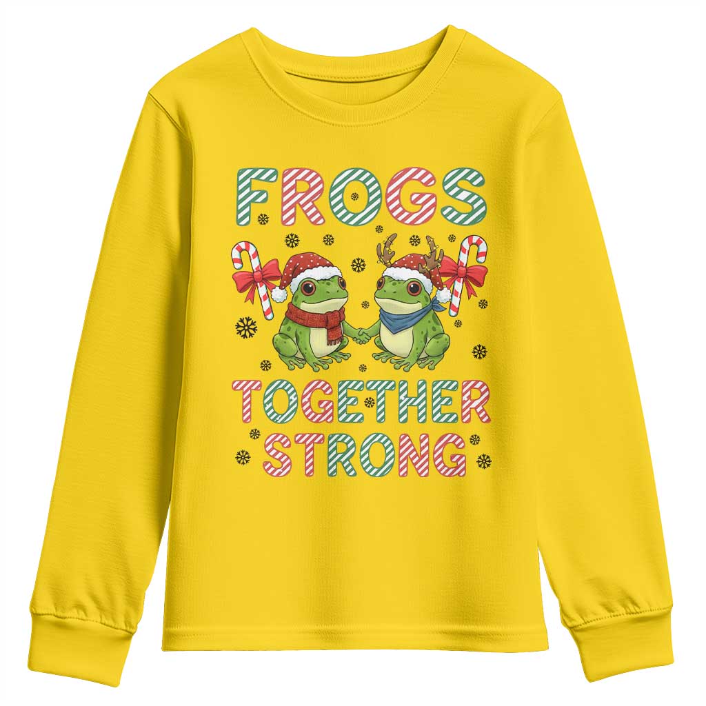 Frogs Together Strong Youth Sweatshirt Funny Portland Christmas Resist Gift TS12 Daisy Print Your Wear