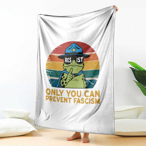 Only You Can Prevent Fascism Throw Blanket Funny Portland Frog Protest Gift TS12 Print Your Wear