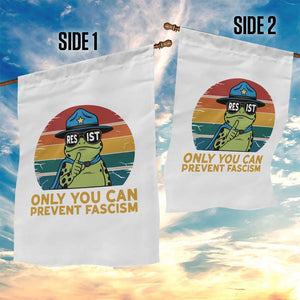 Only You Can Prevent Fascism Garden Flag Funny Portland Frog Protest Gift TS12 Print Your Wear