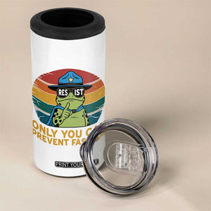 Only You Can Prevent Fascism 4 in 1 Can Cooler Tumbler Funny Portland Frog Protest Gift TS12 Print Your Wear