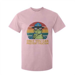 Only You Can Prevent Fascism T Shirt For Kid Funny Portland Frog Protest Gift TS12 Light Pink Print Your Wear
