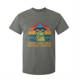 Only You Can Prevent Fascism T Shirt For Kid Funny Portland Frog Protest Gift TS12 Military Green Print Your Wear