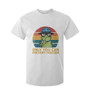Only You Can Prevent Fascism T Shirt For Kid Funny Portland Frog Protest Gift - Print Your Wear