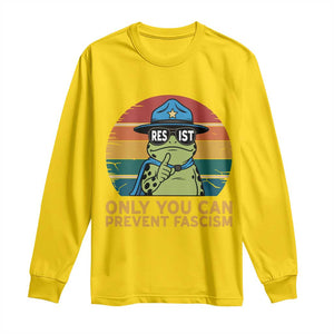 Only You Can Prevent Fascism Long Sleeve Shirt Funny Portland Frog Protest Gift TS12 Daisy Print Your Wear