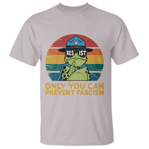 Only You Can Prevent Fascism T Shirt Funny Portland Frog Protest Gift TS12 Ice Gray Print Your Wear
