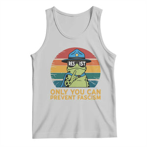 Only You Can Prevent Fascism Tank Top Funny Portland Frog Protest Gift TS12 Ash Print Your Wear