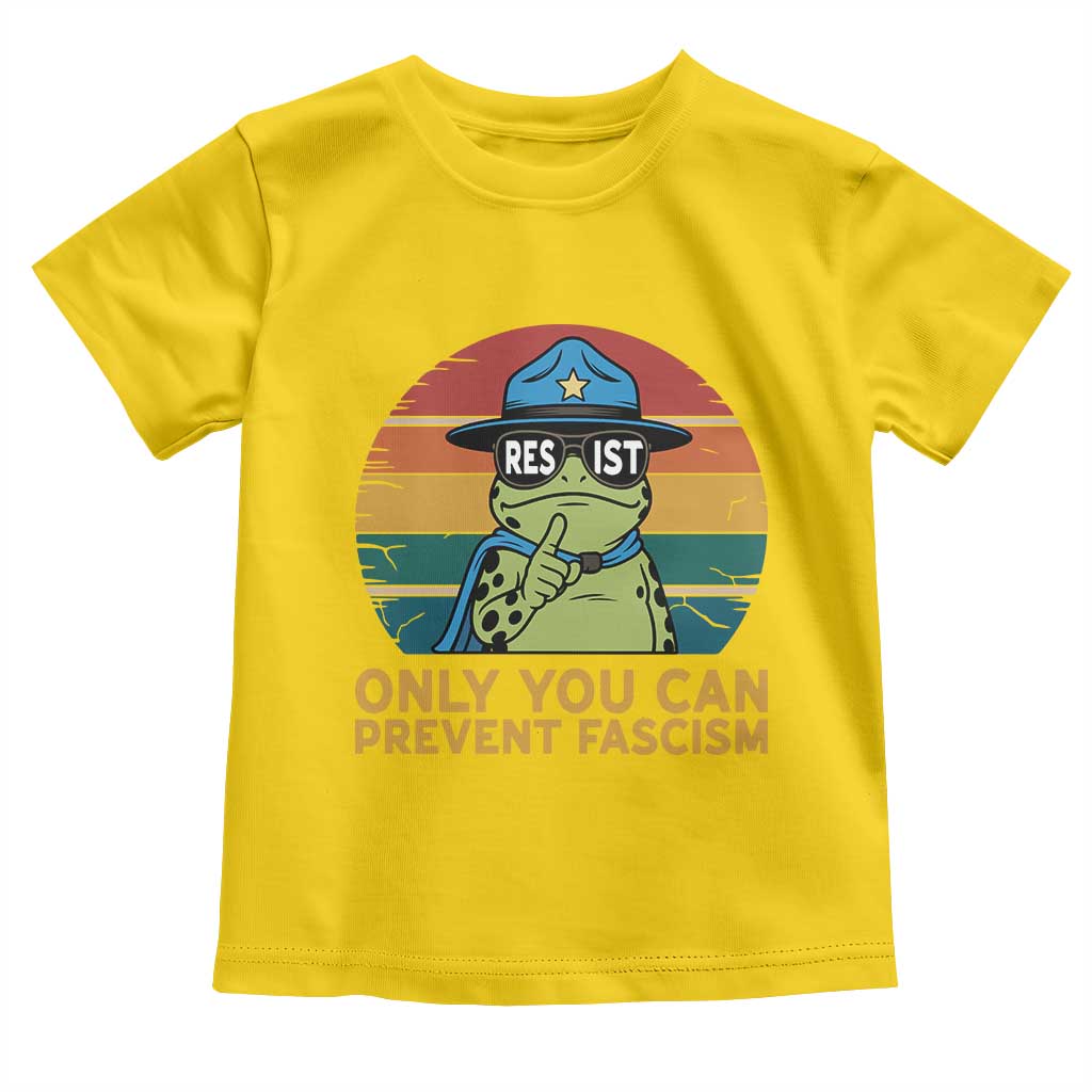 Only You Can Prevent Fascism Toddler T Shirt Funny Portland Frog Protest Gift TS12 Daisy Print Your Wear