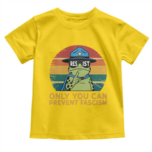 Only You Can Prevent Fascism Toddler T Shirt Funny Portland Frog Protest Gift - Print Your Wear