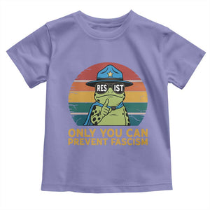 Only You Can Prevent Fascism Toddler T Shirt Funny Portland Frog Protest Gift TS12 Violet Print Your Wear