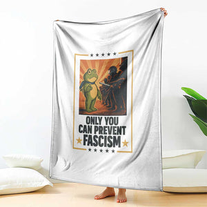 Funny Portland Frog Protest Throw Blanket Only You Can Prevent Fascism Gift TS12 Print Your Wear