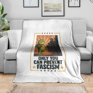 Funny Portland Frog Protest Throw Blanket Only You Can Prevent Fascism Gift TS12 Print Your Wear