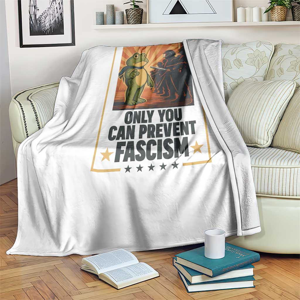 Funny Portland Frog Protest Throw Blanket Only You Can Prevent Fascism Gift TS12 Print Your Wear