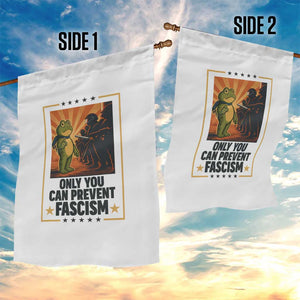 Funny Portland Frog Protest Garden Flag Only You Can Prevent Fascism Gift TS12 Print Your Wear