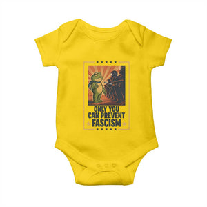 Funny Portland Frog Protest Baby Onesie Only You Can Prevent Fascism Gift - Print Your Wear