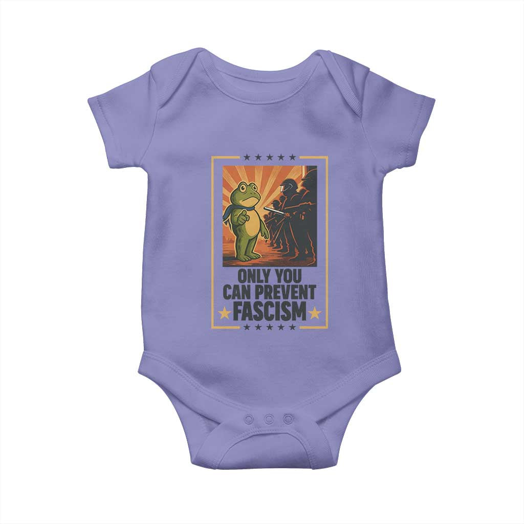 Funny Portland Frog Protest Baby Onesie Only You Can Prevent Fascism Gift TS12 Violet Print Your Wear