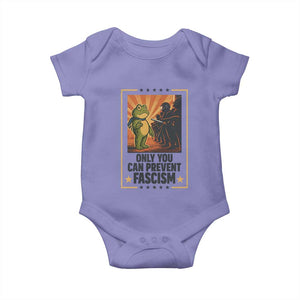 Funny Portland Frog Protest Baby Onesie Only You Can Prevent Fascism Gift TS12 Violet Print Your Wear