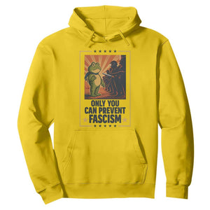Funny Portland Frog Protest Hoodie Only You Can Prevent Fascism Gift - Print Your Wear