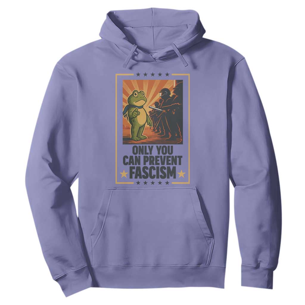 Funny Portland Frog Protest Hoodie Only You Can Prevent Fascism Gift TS12 Violet Print Your Wear