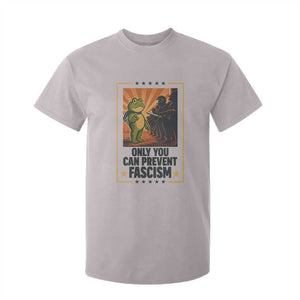 Funny Portland Frog Protest T Shirt For Kid Only You Can Prevent Fascism Gift TS12 Ice Gray Print Your Wear