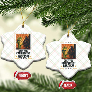 Funny Portland Frog Protest Ceramic Ornament Only You Can Prevent Fascism Gift TS12 Print Your Wear
