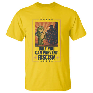 Funny Portland Frog Protest T Shirt Only You Can Prevent Fascism Gift - Print Your Wear