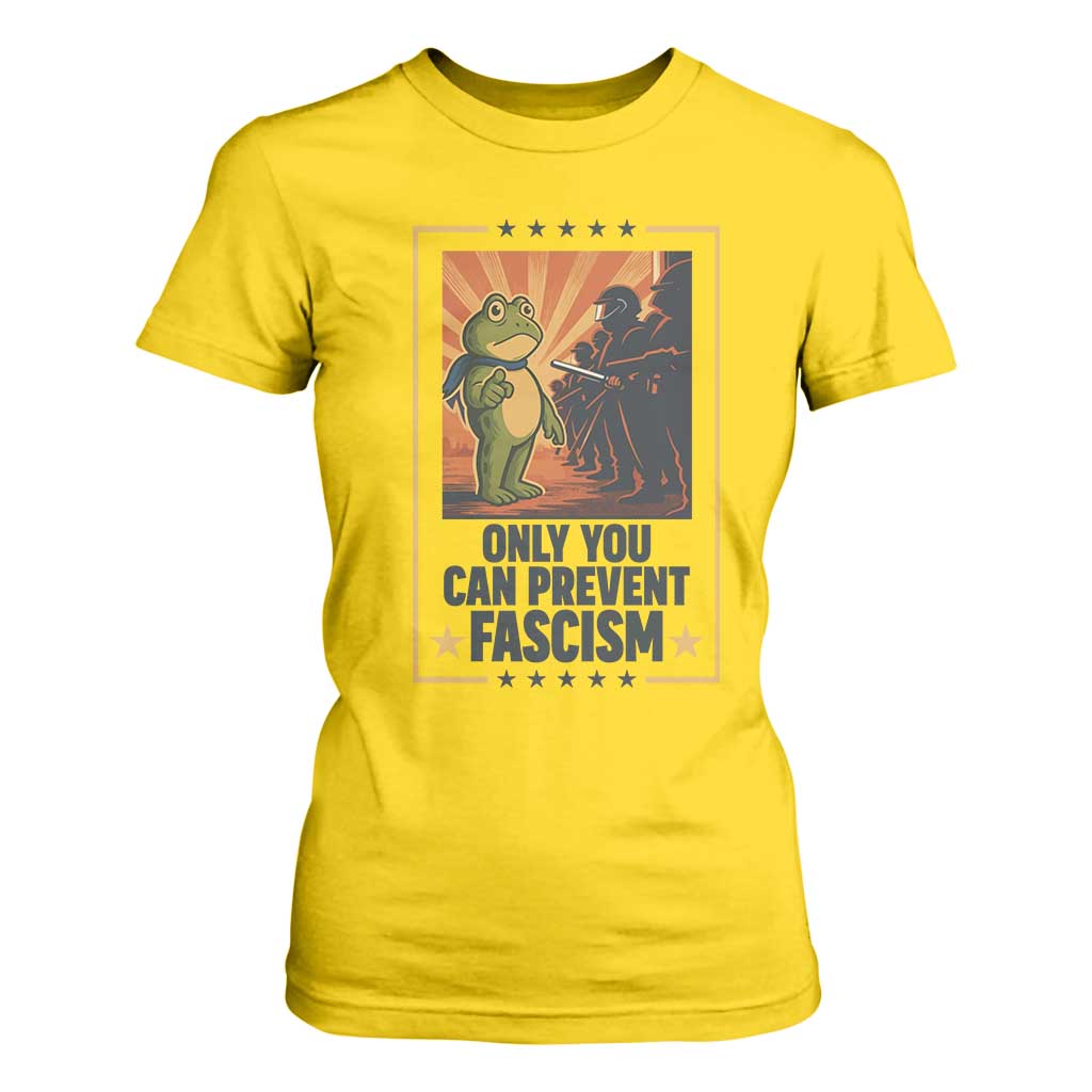Funny Portland Frog Protest T Shirt For Women Only You Can Prevent Fascism Gift TS12 Daisy Print Your Wear