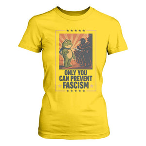 Funny Portland Frog Protest T Shirt For Women Only You Can Prevent Fascism Gift - Print Your Wear
