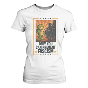 Funny Portland Frog Protest T Shirt For Women Only You Can Prevent Fascism Gift - Print Your Wear