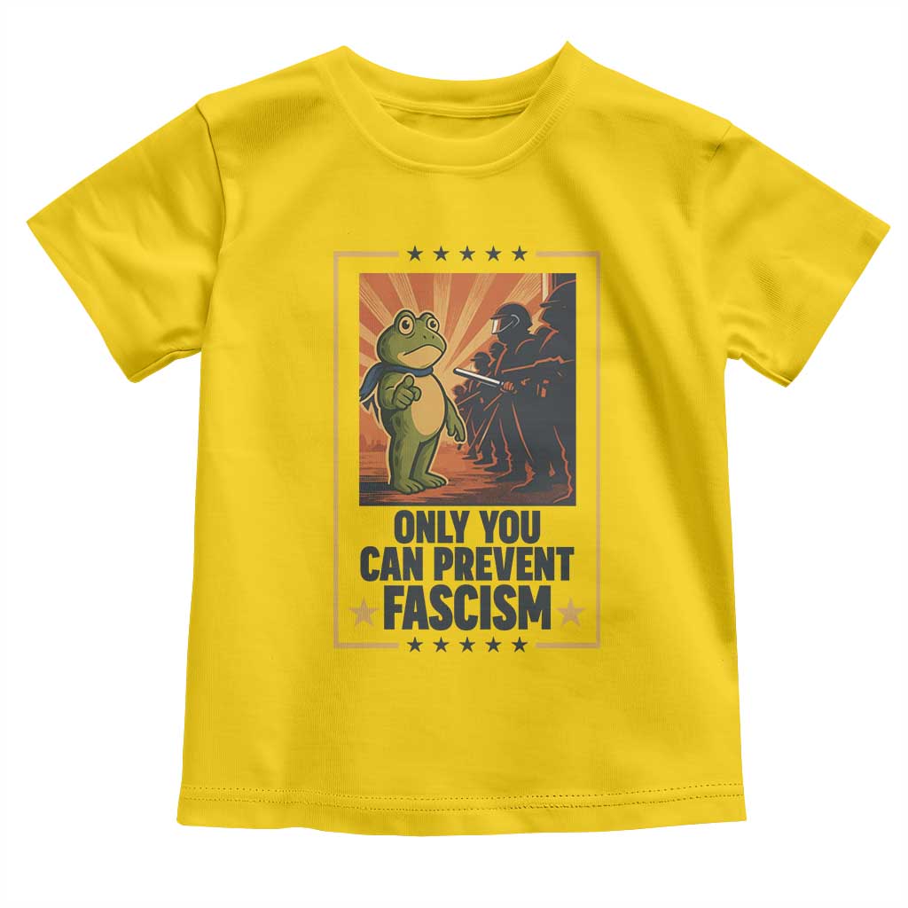 Funny Portland Frog Protest Toddler T Shirt Only You Can Prevent Fascism Gift TS12 Daisy Print Your Wear