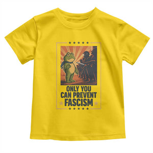 Funny Portland Frog Protest Toddler T Shirt Only You Can Prevent Fascism Gift - Print Your Wear
