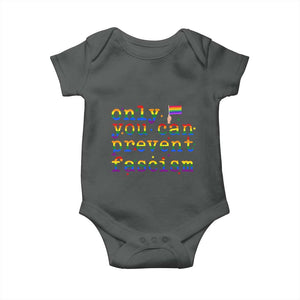 Funny LGBT Activist Baby Onesie Only You Can Prevent Fascism Protest Gift TS12 Dark Heather Print Your Wear