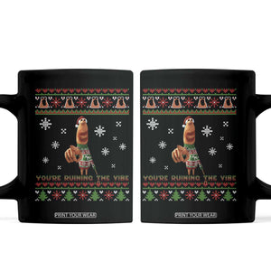 Funny Marcus The Worm You Are Ruining The Vibe Coffee Mug Ugly Christmas Gift TS12 Black Print Your Wear