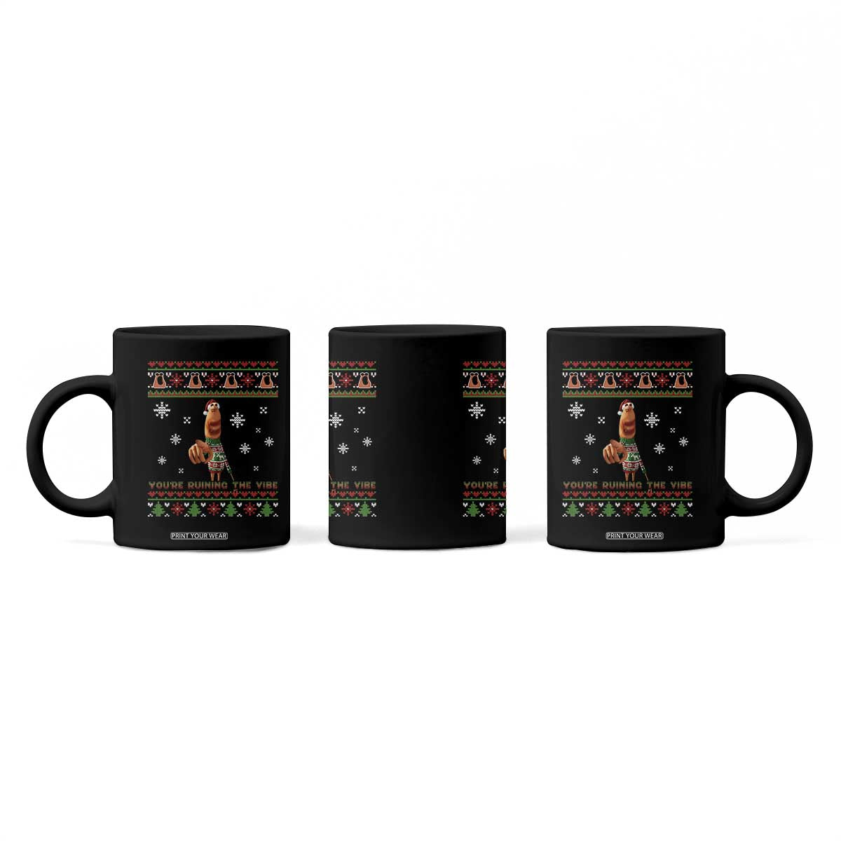 Funny Marcus The Worm You Are Ruining The Vibe Coffee Mug Ugly Christmas Gift - Print Your Wear