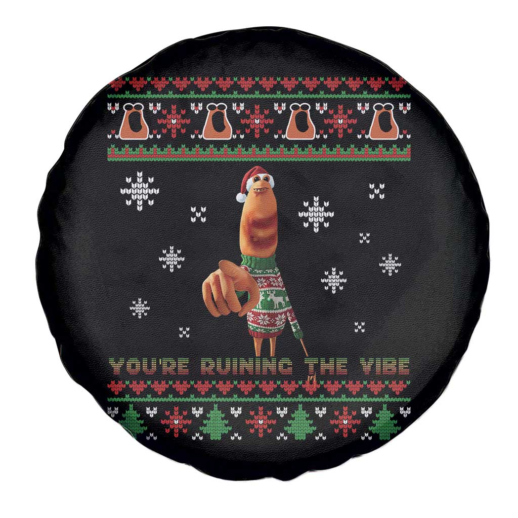 Funny Marcus The Worm You Are Ruining The Vibe Spare Tire Cover Ugly Christmas Gift TS12 Print Your Wear