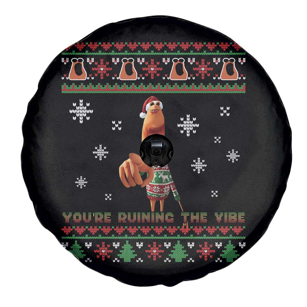 Funny Marcus The Worm You Are Ruining The Vibe Spare Tire Cover Ugly Christmas Gift TS12 Print Your Wear
