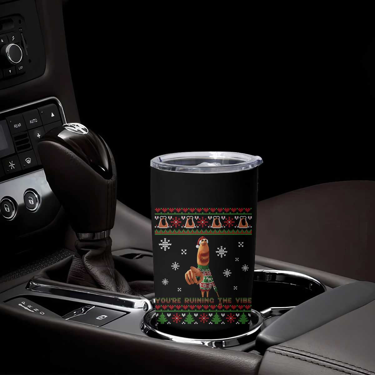 Funny Marcus The Worm You Are Ruining The Vibe Tumbler Cup Ugly Christmas Gift - Print Your Wear