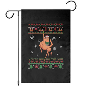 You Are Ruining The Vibe Garden Flag Ugly Christmas Marcus The Worm Meme Gift TS12 Black Print Your Wear