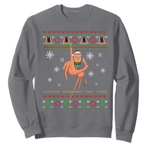 You Are Ruining The Vibe Sweatshirt Ugly Christmas Marcus The Worm Meme Gift TS12 Charcoal Print Your Wear