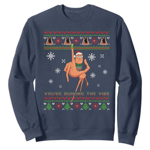 You Are Ruining The Vibe Sweatshirt Ugly Christmas Marcus The Worm Meme Gift TS12 Navy Print Your Wear