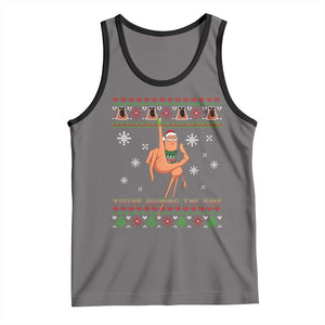 You Are Ruining The Vibe Tank Top Ugly Christmas Marcus The Worm Meme Gift TS12 Deep Heather Black Print Your Wear