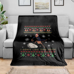 Funny Marcus The Worm Meme Throw Blanket I Do Not Like This Rock Ugly Christmas Gift TS12 Print Your Wear